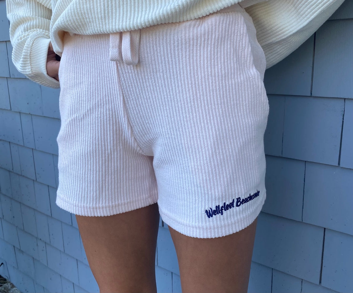 Pink Corded Script Shorts