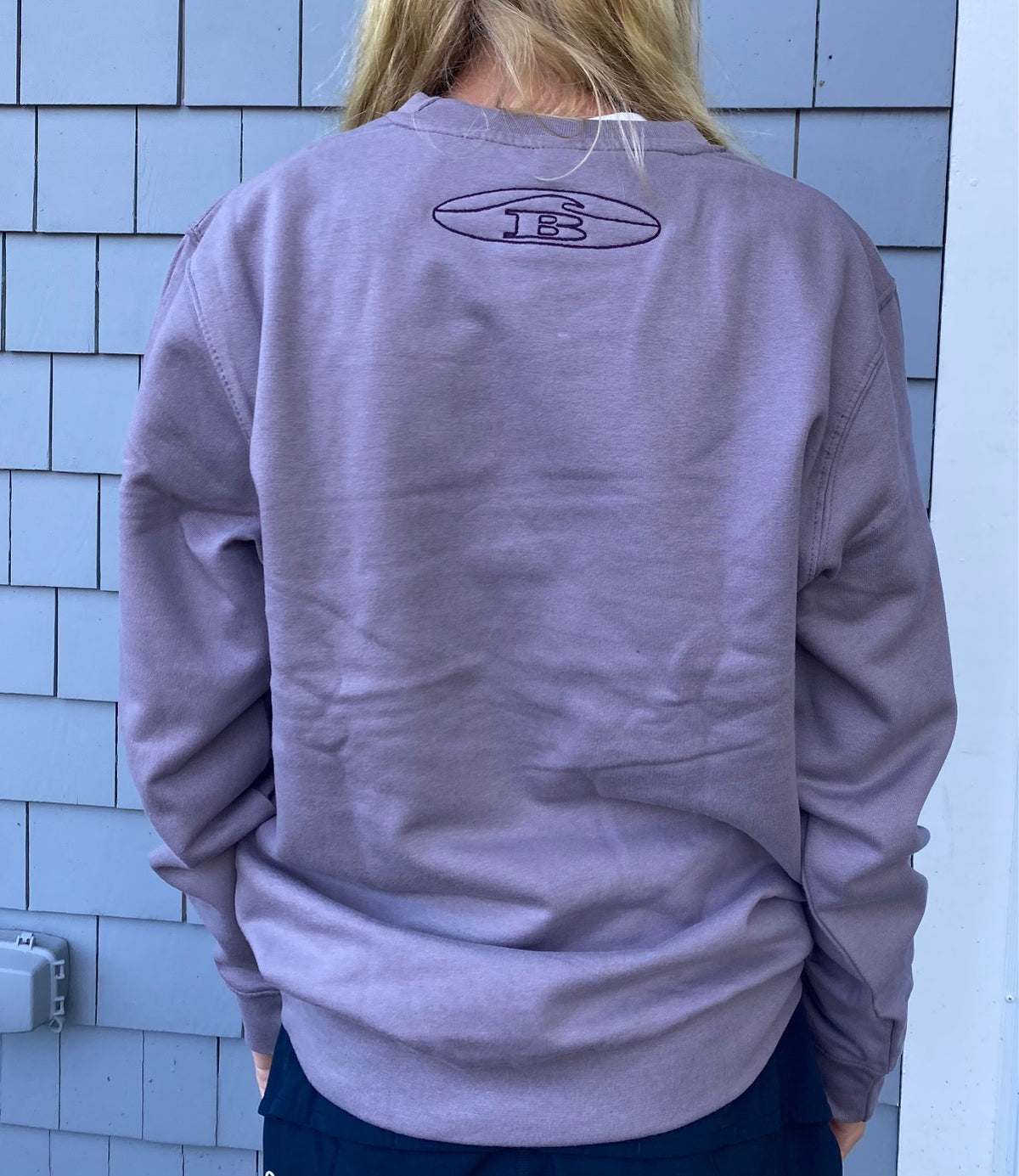 Embroidered Oval B Crewneck