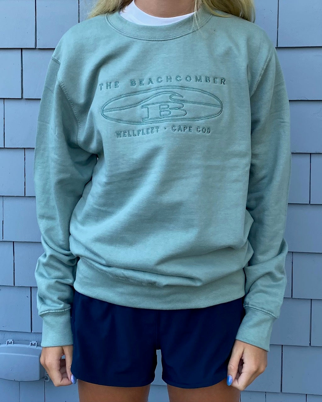 Embroidered Oval B Crewneck