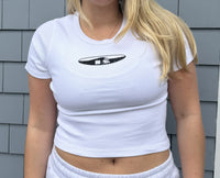 Cropped Ribbed Tee