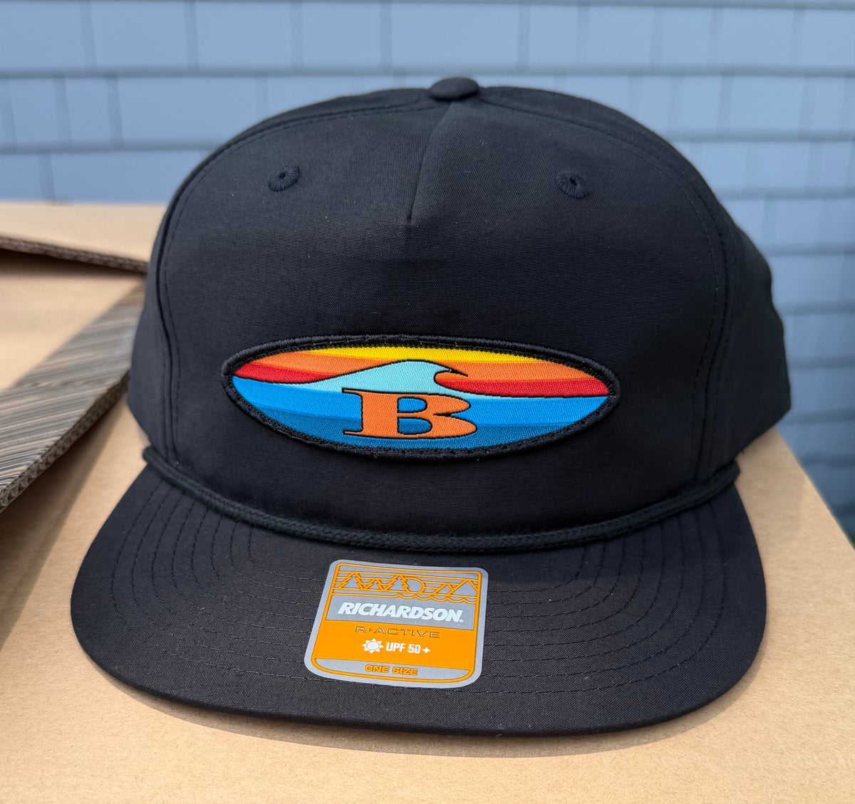 Flat Brim Oval B Patch Hat