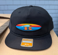 Flat Brim Oval B Patch Hat