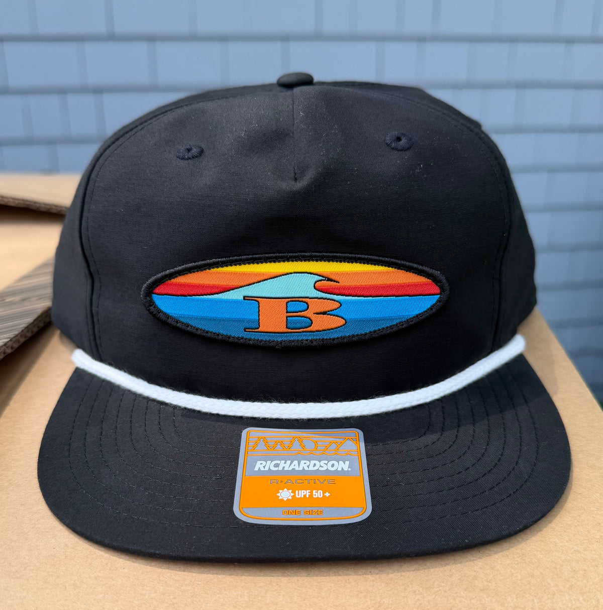 Flat Brim Oval B Patch Hat