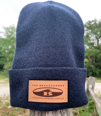Leather Patch Beanies